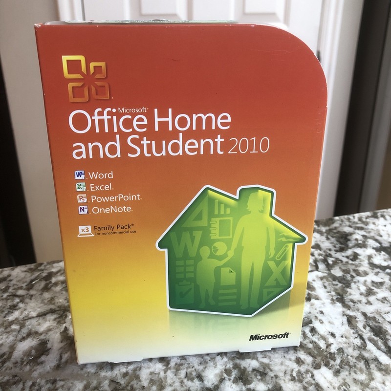 Microsoft Office 2010 Home and Student Family Pack 3 PC Word Excel PowerPoint