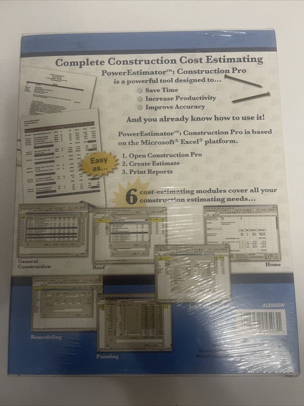 Adams Construction Pro Power Estimator Forms & Software Suite for Excel NEW gallery
