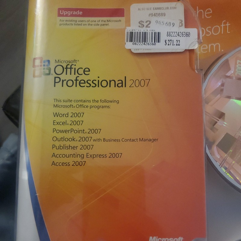 Microsoft Office Professional 2007 Upgrade