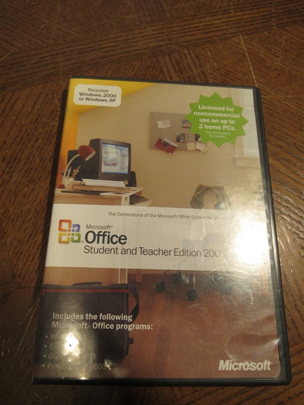 Microsoft Office Student and Teacher Edition 2003 Word Excel With Key OEM