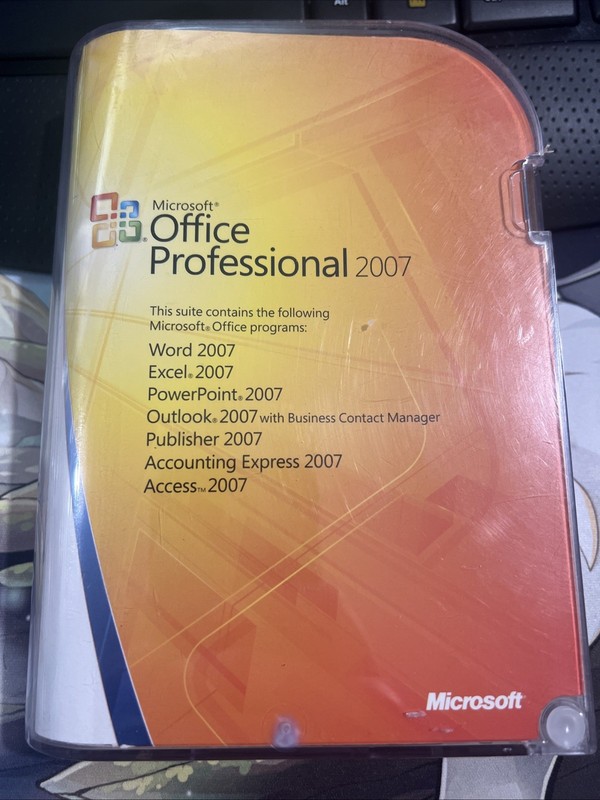Microsoft Office Professional 2007 Word, Excel, Powerpoint, Outlook-Product Key