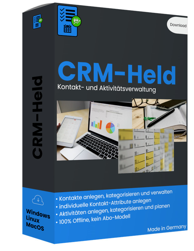 Programm zur Kontaktverwaltung und Aktivitätenplanung CRM Software – kein Excel
