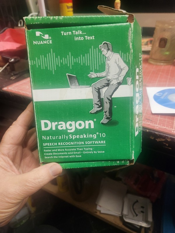 Dragon Natural Speaking 10 Mic CD Headset Voice Recognition USB NEW Open Box T19 gallery