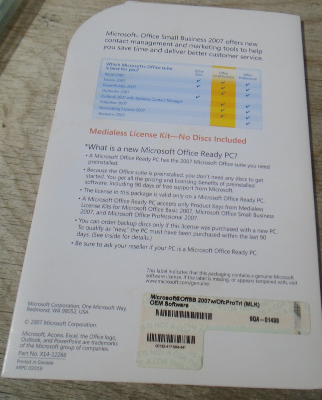 Microsoft Office Small Business 2007 Software Key COA Excel Word Professional gallery