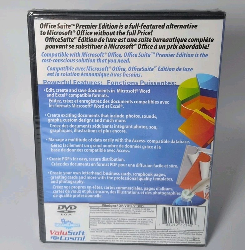Office Suite Premier Edition PC DVD-ROM Software Brand New B508 gallery