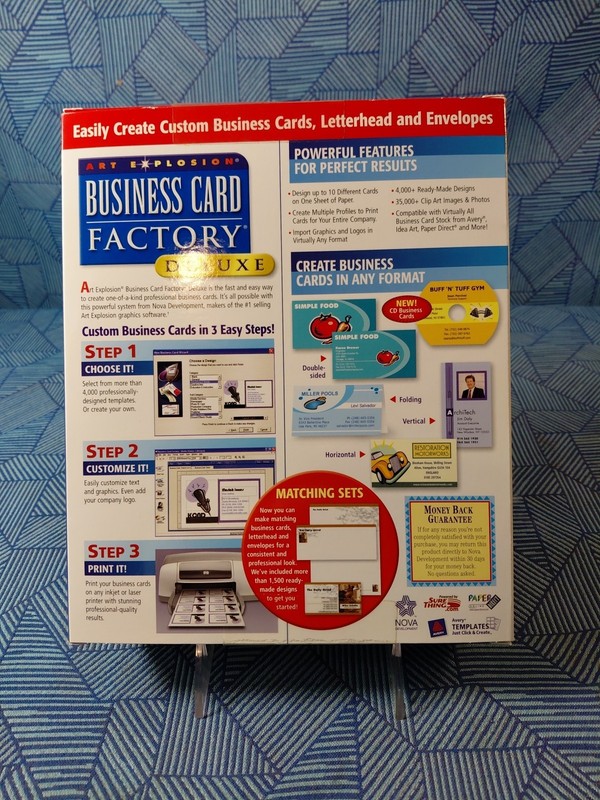 Nova Business Factory Deluxe Business Card Factory Software Version 2.0 New gallery