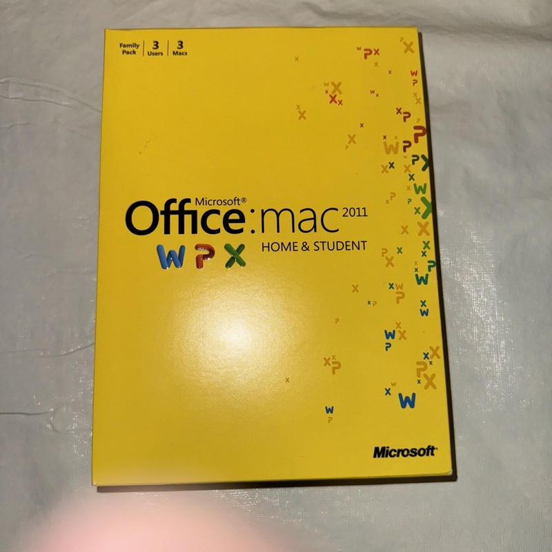 MS Microsoft Office MAC 2011 Home and Student Box W/ product key Used