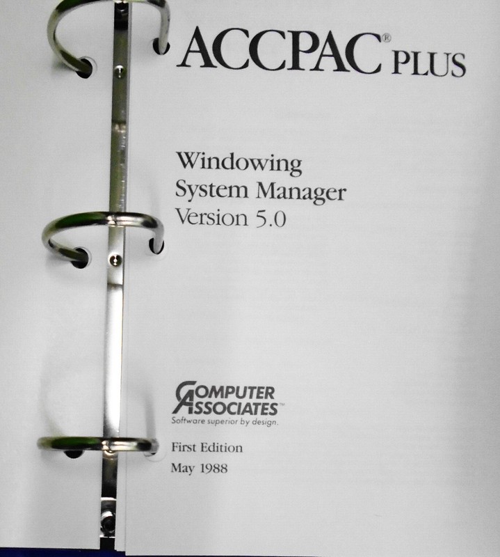 ACCPAC Plus by Computer Associates - GL, AR, AP, Payroll, Graphics... 1988 NEW gallery
