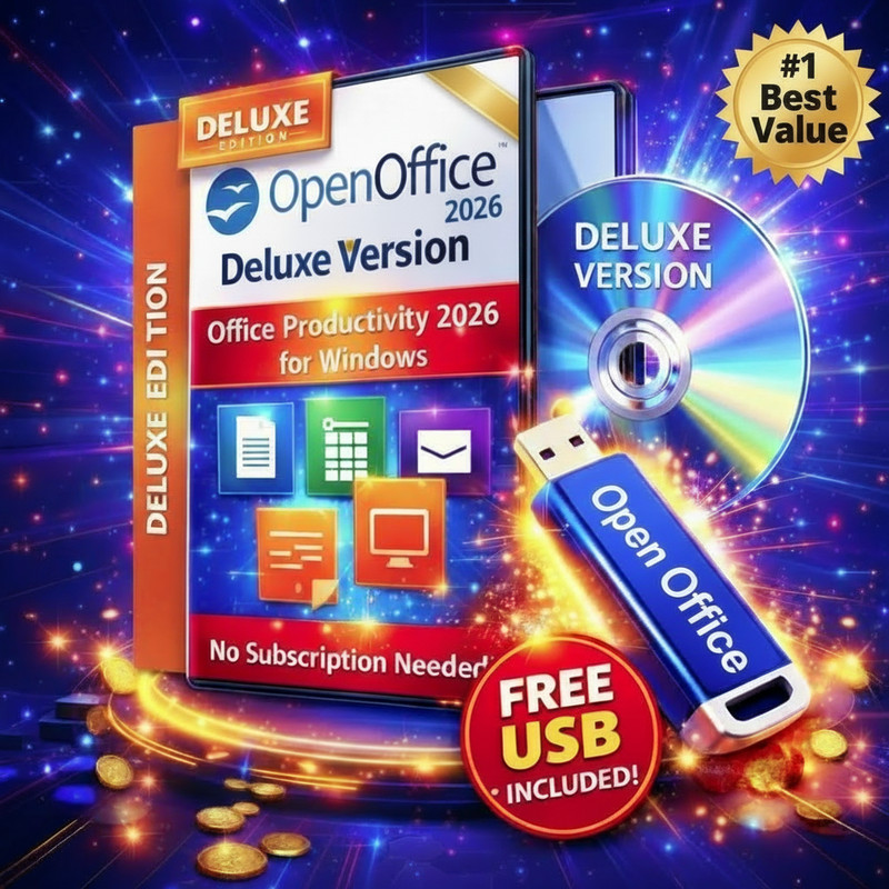 Open Office Software Suite for Windows | Word Excel Alternative | CD