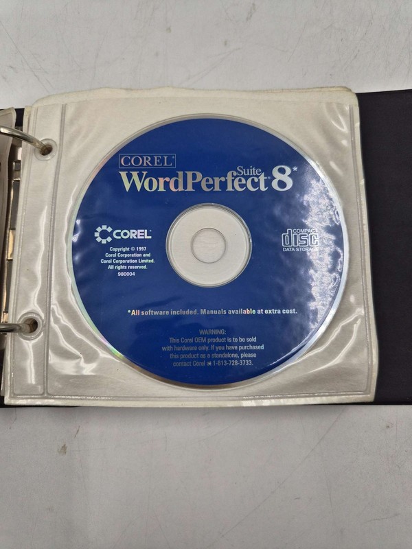 Gateway Software Storage Binder Microsoft Windows 98 WordPerfect 8 Used gallery