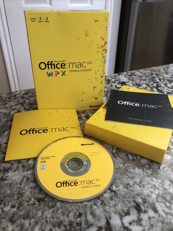 Microsoft Office for Mac Home & Student 2011 Word Excel PowerPoint 2011 Mac OS