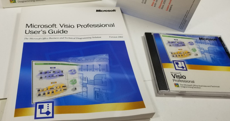 Microsoft Visio Professional Version 2002 Vintage Big Box Software PC Windows gallery