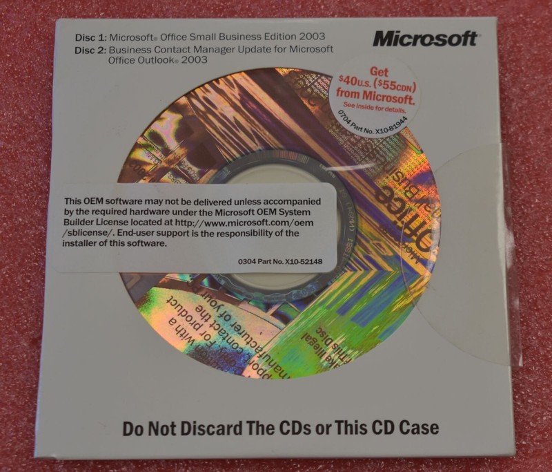 MS Office 2003 Small Business, with Business Contact Manager, w/product key