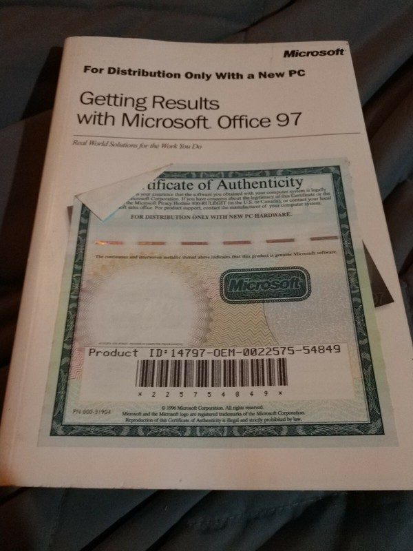 Getting Results with MICROSOFT OFFICE 97 – Manual ONLY