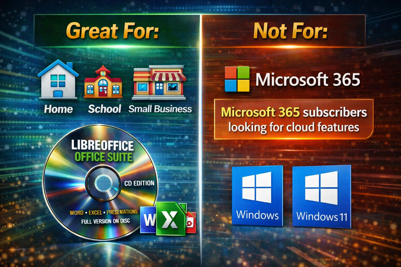 LibreOffice Office Suite CD | Opens DOCX XLSX PPTX | Offline No Subscription gallery