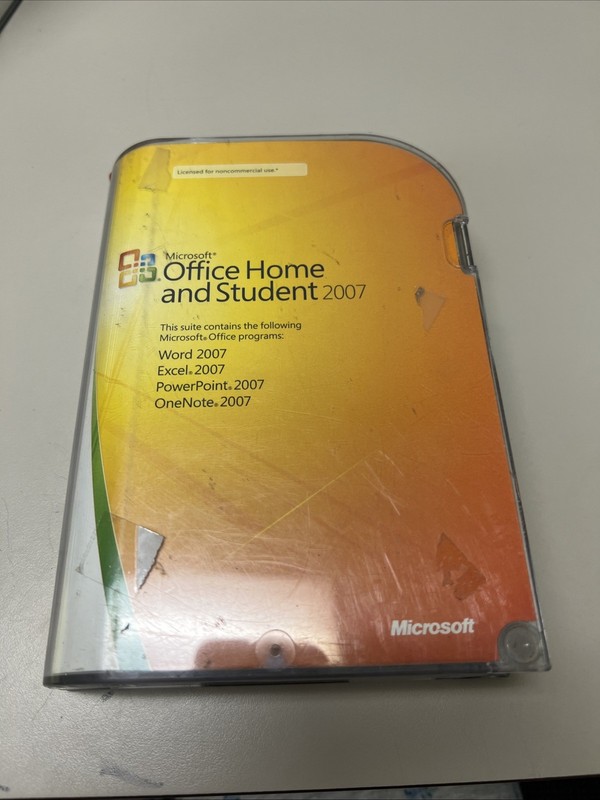 Microsoft MS Office Home and Student 2007 Word Excel PowerPoint OneNote W/ Key