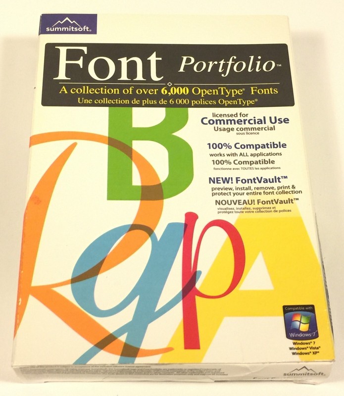 Summitsoft Font Portfolio – 6000 Exciting & Unique Fonts – Window Software – New