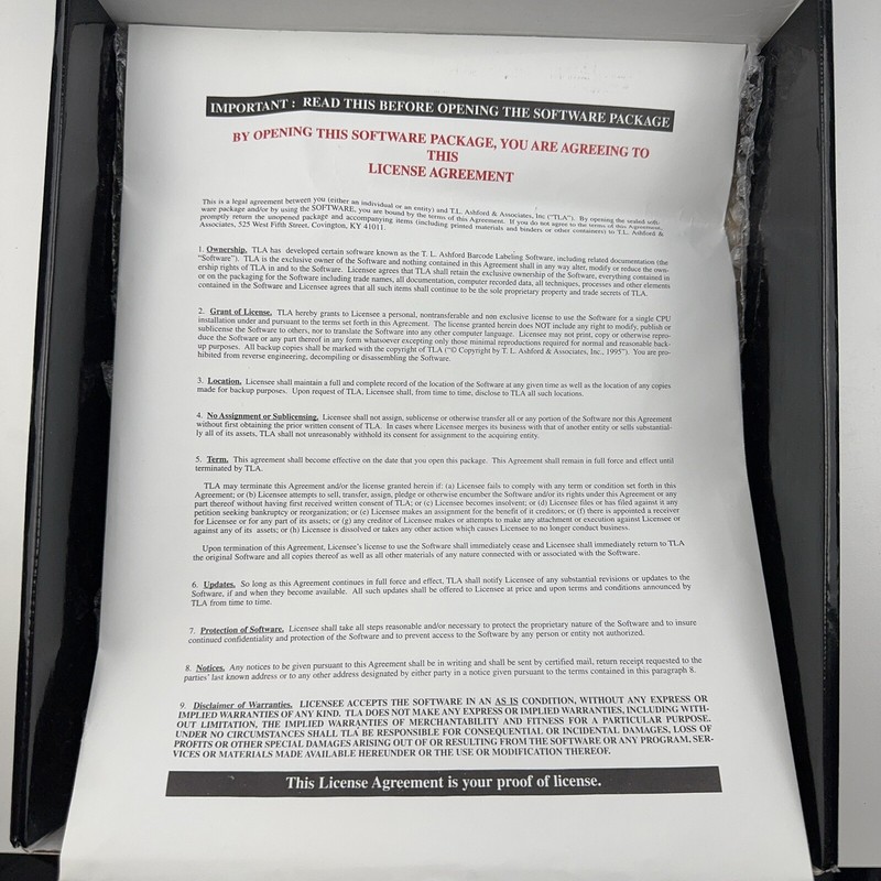 T. L. Ashford Barcode Labeling Software (No Key) and Manuals v. 2.8 Please Read gallery