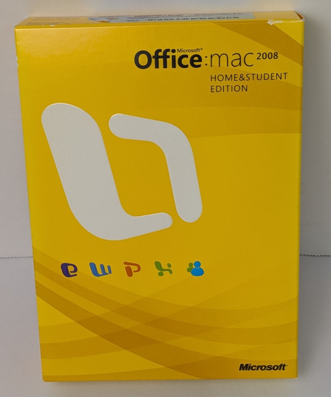 Microsoft Office 2008 for Mac – Home & Student Edition Retail – CD & Serial No