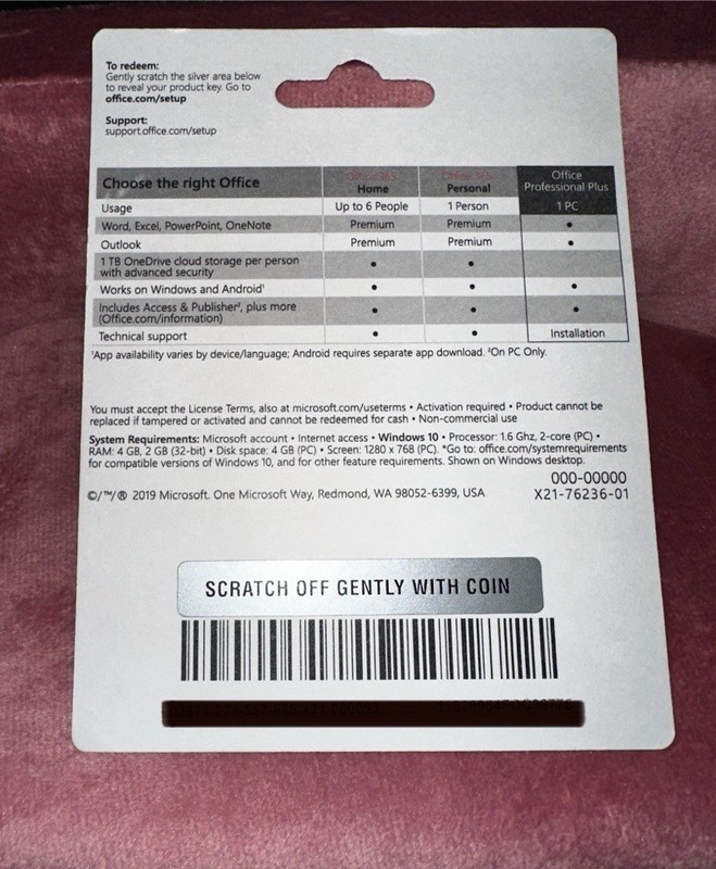 Microsoft Office Professional Plus 2019 1PC Card gallery