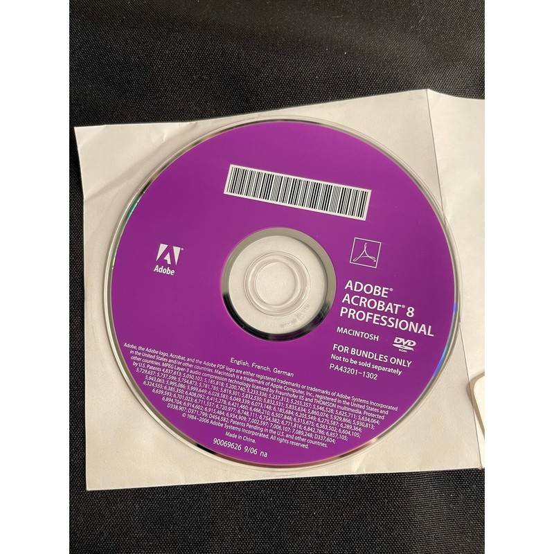 Adobe Acrobat 8 Professional Macintosh Mac DVD-ROM Software PA43201