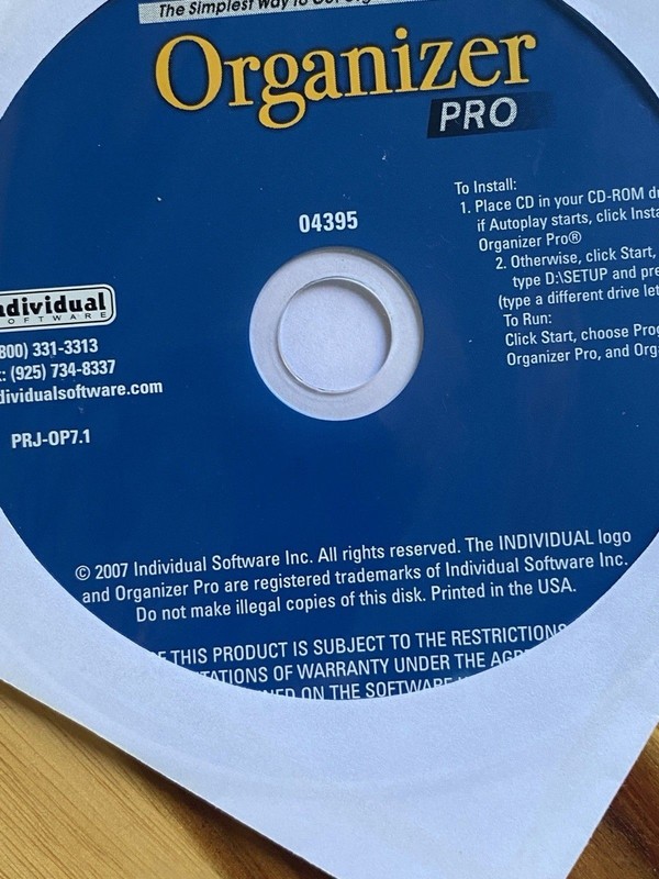 2007 Individual Software Organizer PRO NEW! "The simplest way to get organized!" gallery