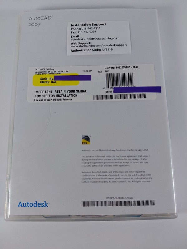 Autodesk AutoCAD 2007 Student Version w/ Serial Number Windows CD-Rom gallery