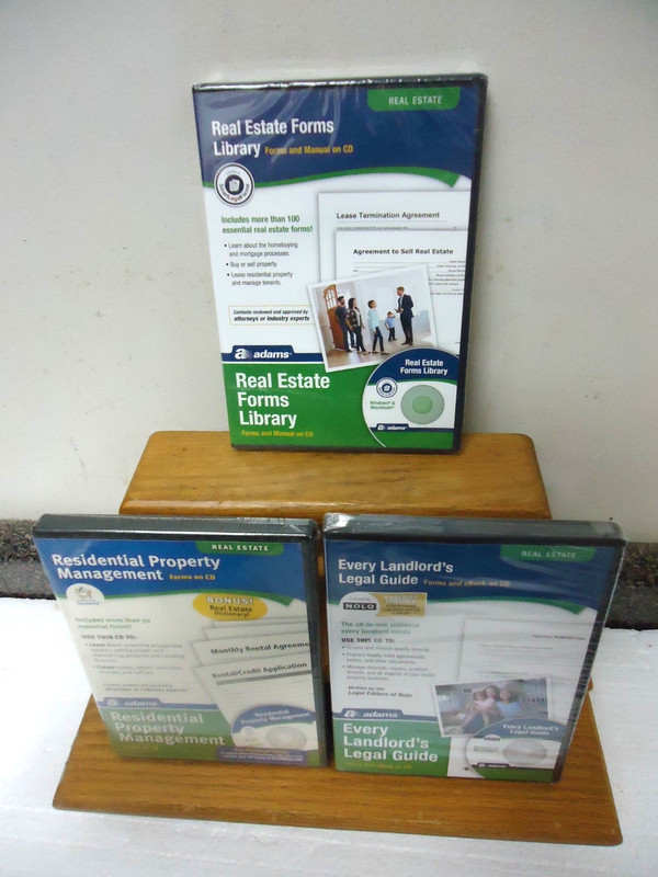 3 NEW! Adams Real Estate – Landlord – Property Mgmt Forms on CD ROM’s! F/S!