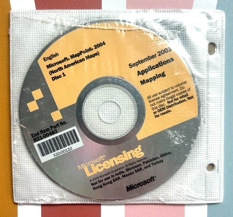 Microsoft Licensing Microsoft MapPoint North American Maps CD Set New