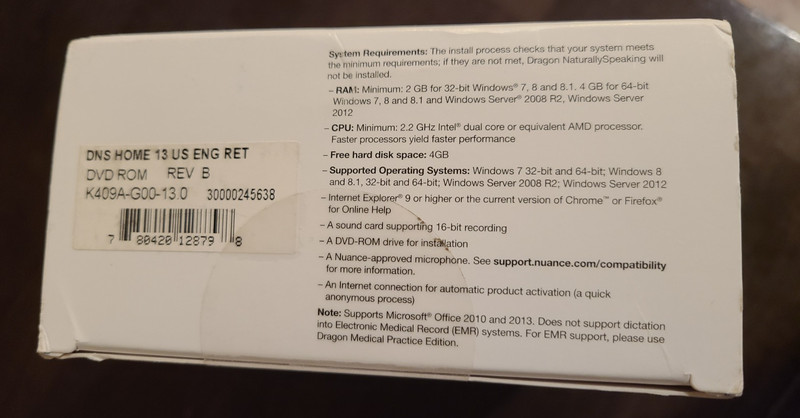 Nuance Dragon K409A-G00-13.0 NaturallySpeaking 13 Home Software gallery