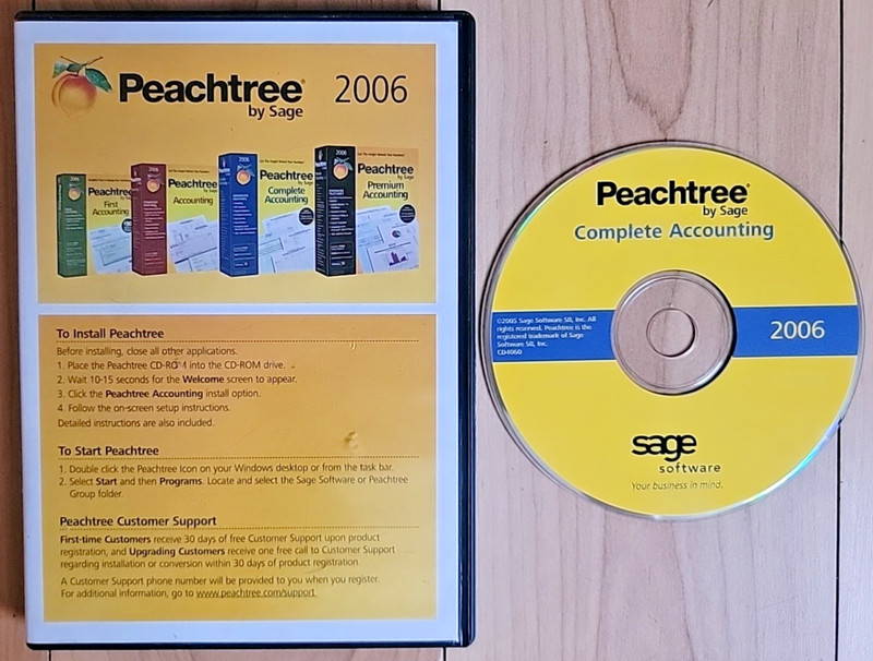 Peachtree by Sage Accounting 2006 – CD Software With S/N – READ