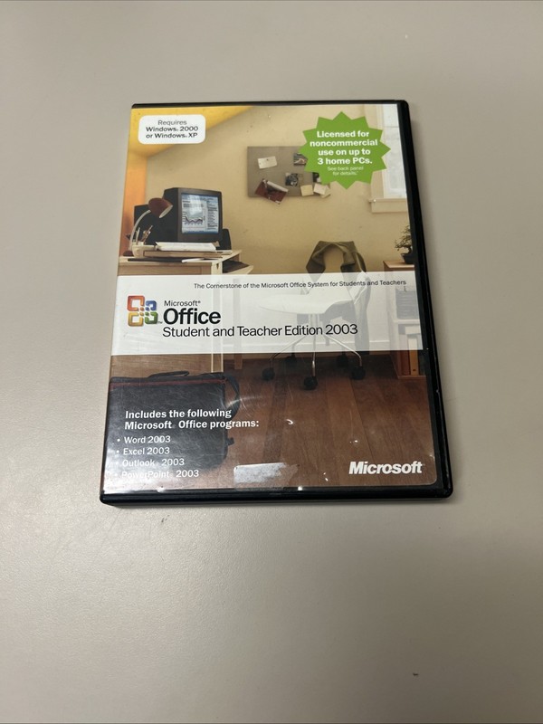 Microsoft Office Student and Teacher Edition 2003 Word Excel w/Key