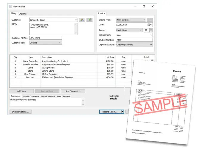 Express Invoice Invoicing Software Manage invoices NCH Software gallery