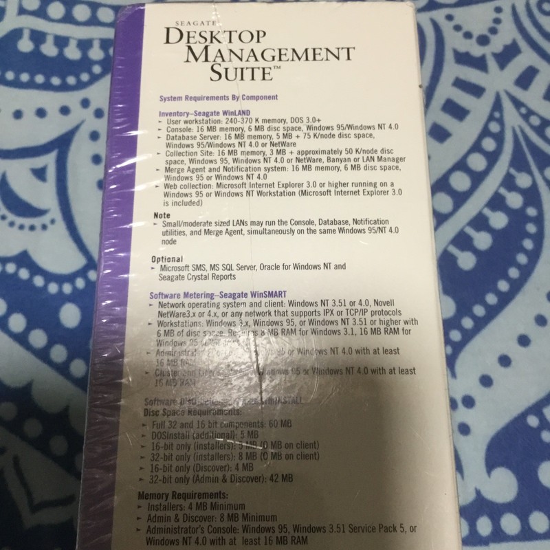 Seagate Desktop Management Suite Software 1997 NIB Sealed CD ROM Inventory gallery