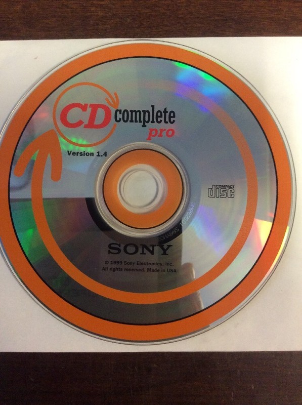 Sony CD Complete Pro Version 1.4 (1999,CD-Rom) Computer Software