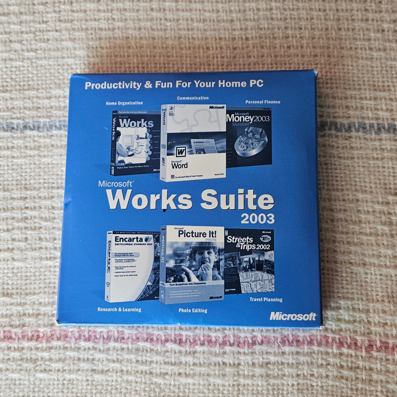 Microsoft Works Suite 2003, Never Used, Box Opened for Photos, w Product Key
