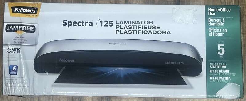 NEW FELLOWES 5739701 SPECTRA 125 LAMINATOR 120V AUTO SHUT OFF JAM FREE 12.5” gallery