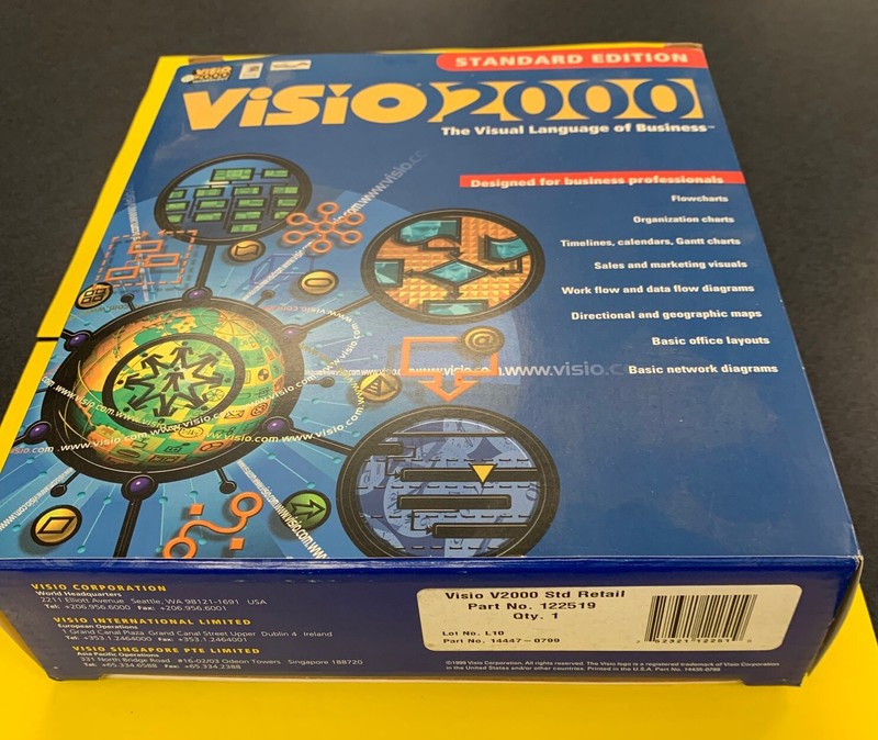 Visio 2000 Software Instruction User Manuals Academic Version, with CD