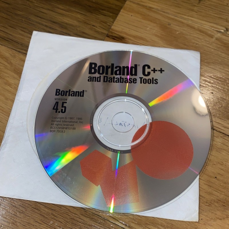 Borland C++ And Database Tools V 4.5 for Windows 95 NT 3.1 & DOS