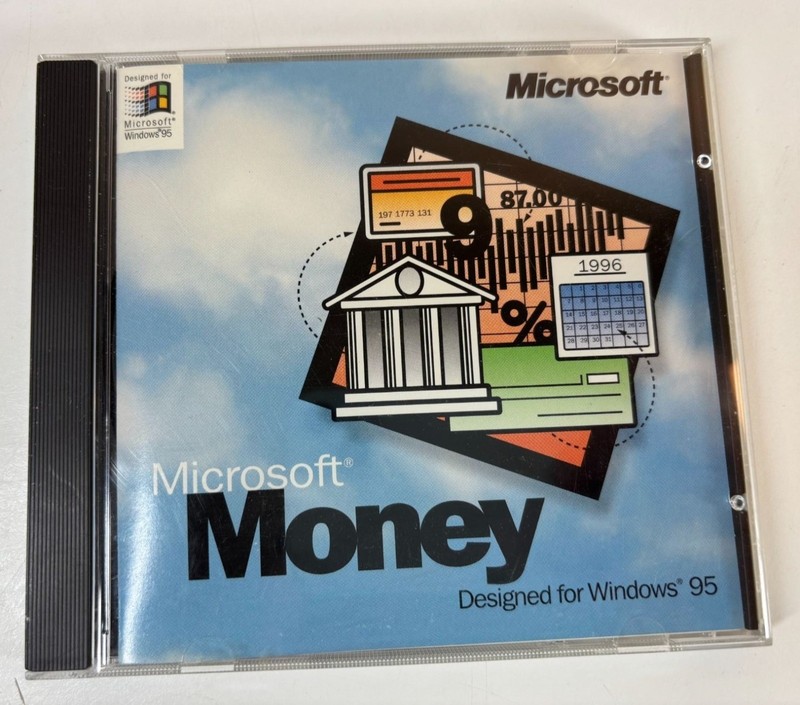 Microsoft Money Version 4.0 CD For Windows 95 Personal Finance Software W/ Key