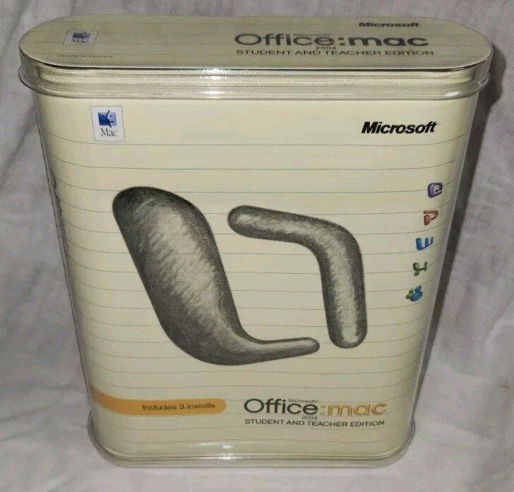 Office Mac 2004 Student Teacher Edition With Product Key Original Case