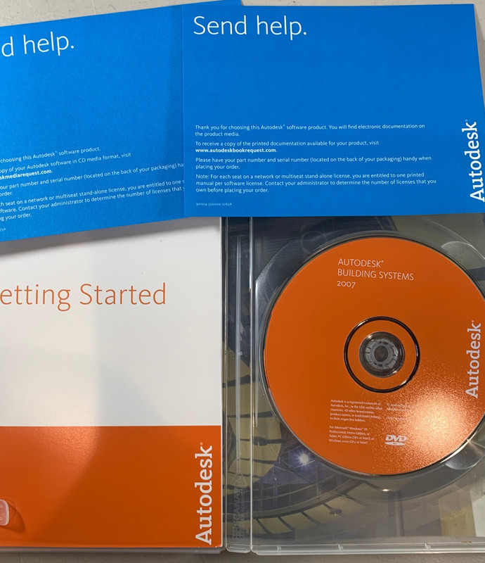 AutoDesk Building Systems 2007 Software Disc w/ Manual / Serial Number gallery