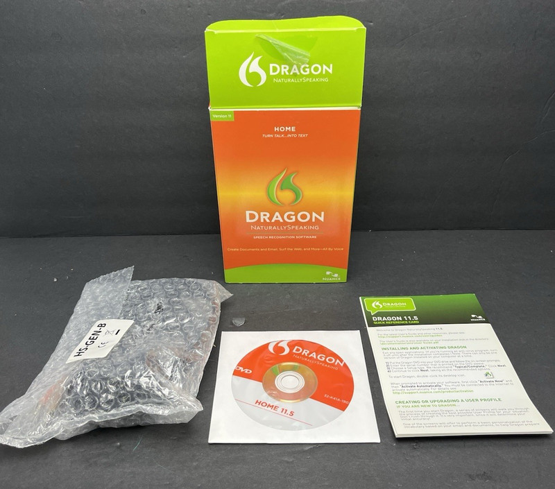 Dragon Naturally Speaking Home Version 11 With Head Set New OPEN BOX gallery