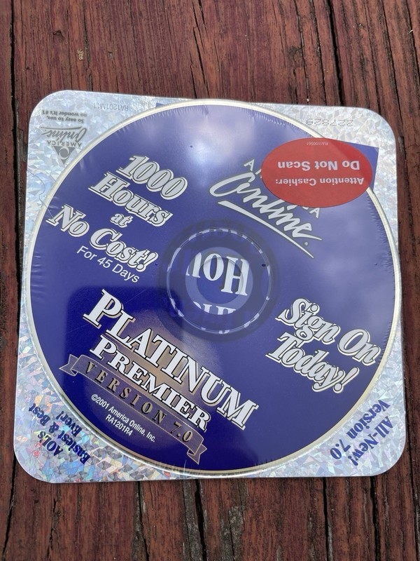 America Online AOL 7.0 CD SEALED Disc Vintage 90’s Internet