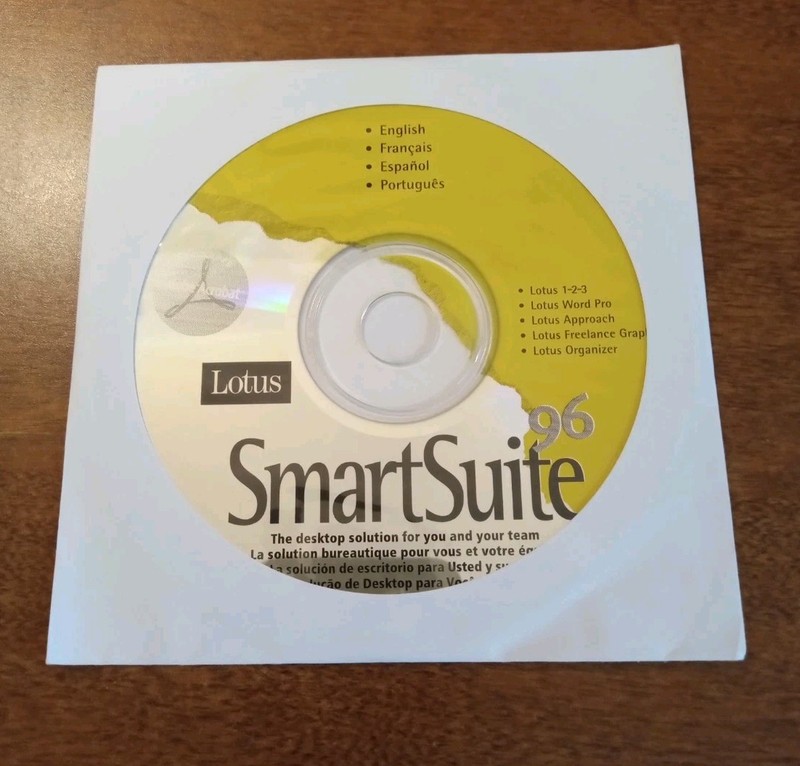 Lotus SmartSuite 96 CD Word Pro 123 Approach Graphics Organizer Sealed New