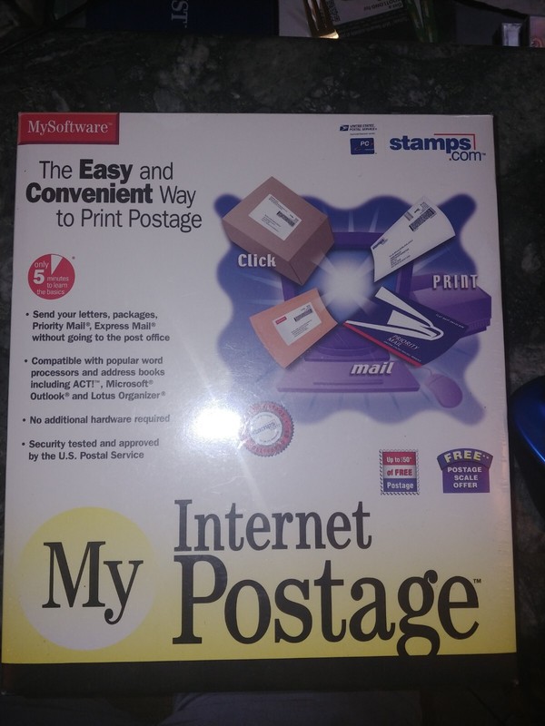 NEW SEALED! My Internet Postage Software Windows 95/98 CD-ROM Print Postage Home