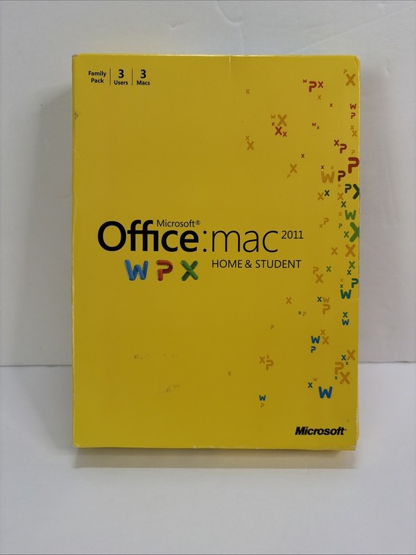 Microsoft Office MAC 2011 Home & Student Family Pack For 3 PCs With Product Key