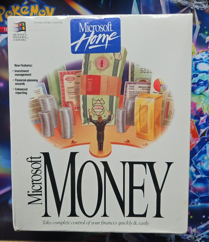 1993 Microsoft Money Version 3.0 3.5" Disk Version Big Box - Brand New & Sealed