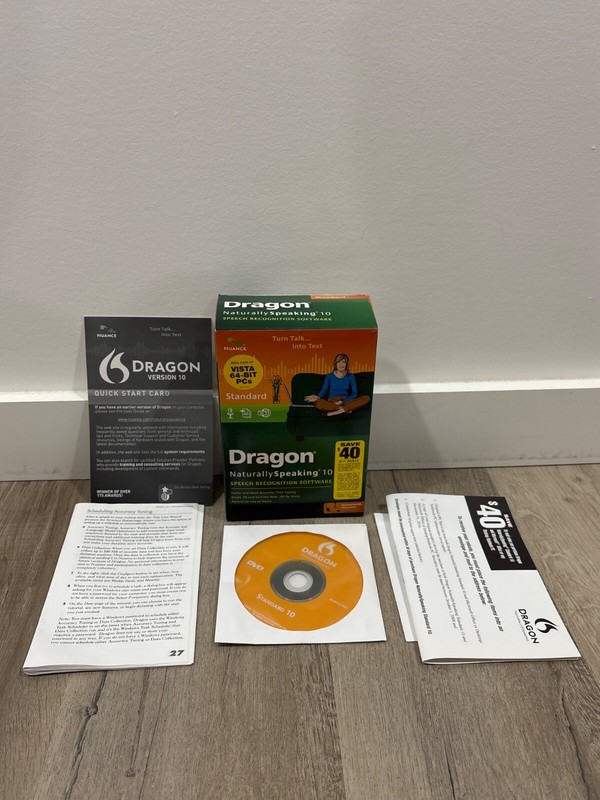 Dragon Naturally Speaking 10 Standard Speech Recognition Software Used Excellent