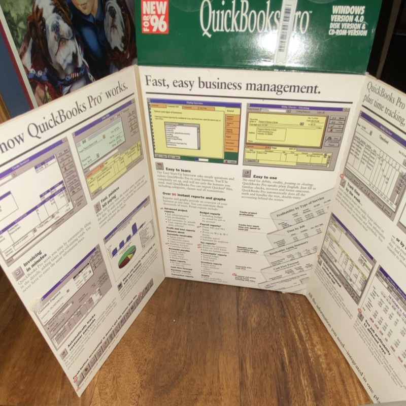 Quicken QuickBooks Pro 4.0 Windows Mac 3.5" Floppy Discs Manuals gallery